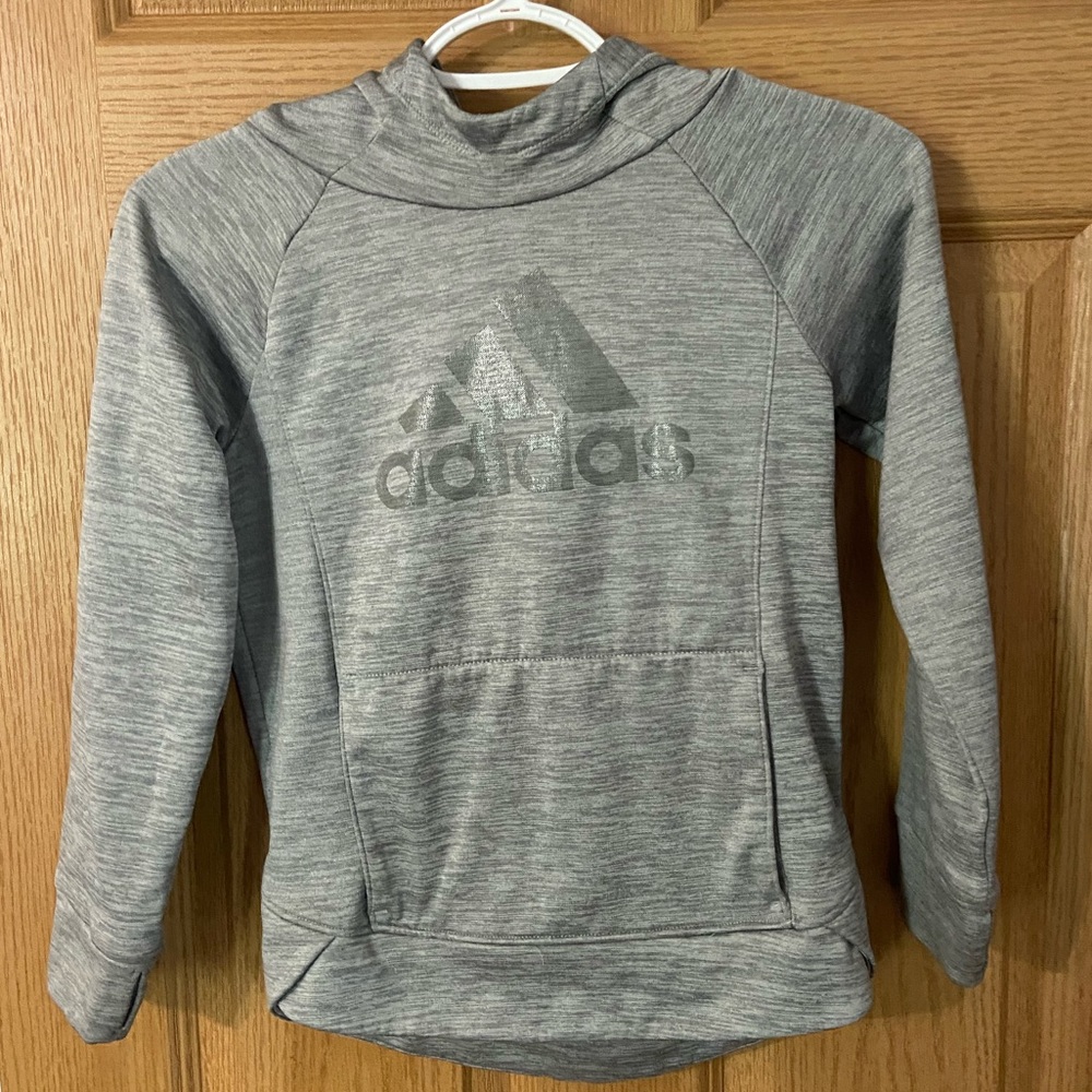 Grey Adidas Girls Hoodie
